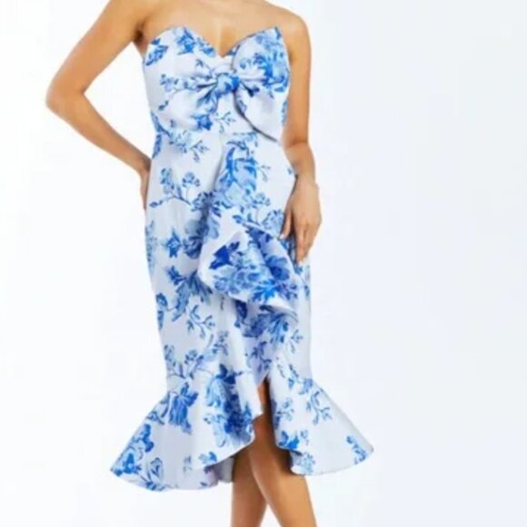 Mestiza New York Stephanie Floral Bow Midi-Dress Size 2